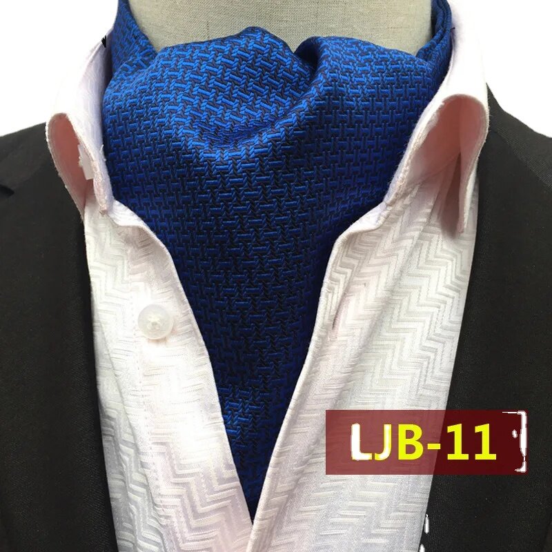 200 kolory styl nowy projekt wysokiej klasy moda męska Polka Dot mężczyźni długi na jedwabnym sznurku Cravat Ascot krawaty panowie kropki Ascot