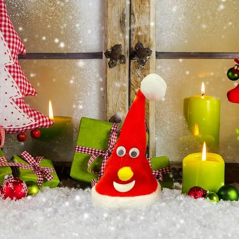 Chapeau en fourrure de Père Noël pour adulte, danse itude, Noël, phtalmoving, patchwork électrique, peluche, chaud, hiver