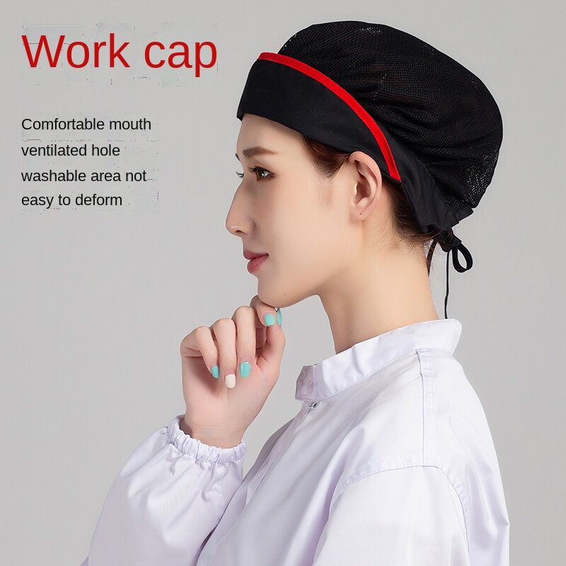 Gorra de malla transpirable para trabajo de fábrica, protección contra el polvo, de gasa, elástica, para trabajadores de taller, interior