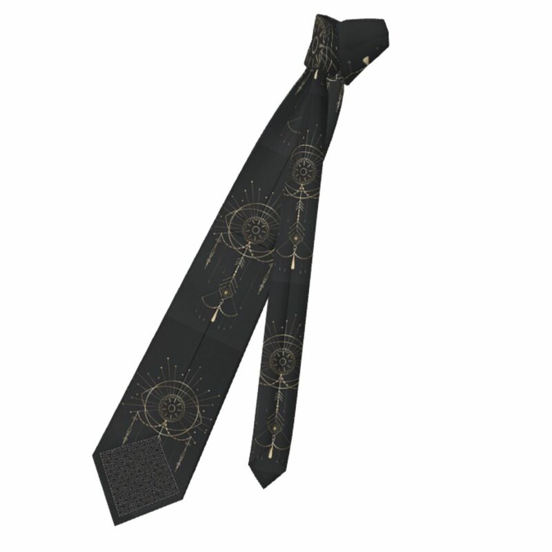 Ze wzorem konstelacji krawat nowość rysunek kreskowy wesele przyjęcie krawaty mężczyzn nowość Casual krawat akcesoria niestandardowe wywinięty kołnierz