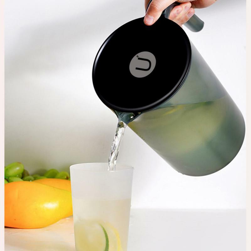 Hervidor de agua frío de gran capacidad, jarra Simple de plástico transparente para el hogar, resistente al calor, jarra de agua fría, tetera, 2000/2500ml