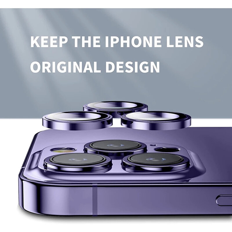 Lensbeschermglas Voor Iphone 14 13 12 12 11 Pro Max 14 Plus Cameralensbescherming Voor Iphone 13 12 Mini Metalen Ring Camerafilm