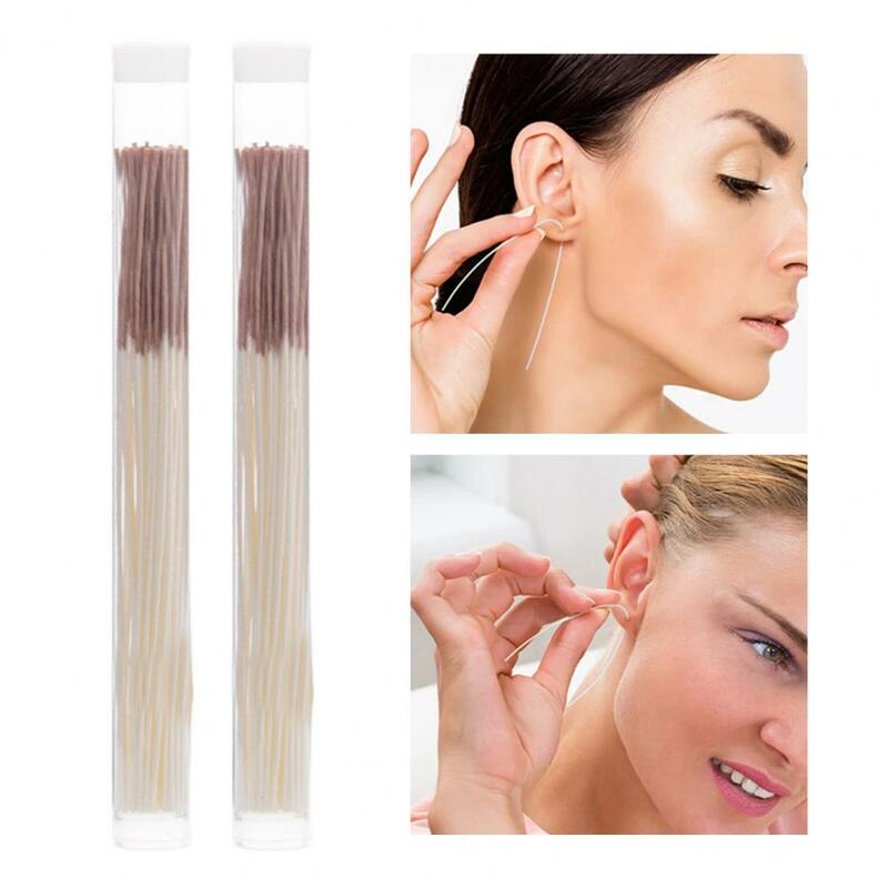 60Pcs/Set Earring Hole Floss Disposable Anti-clog Colorful Dirt Removal Piercing Aftercare Men Women Ear Hole Cleaning Line