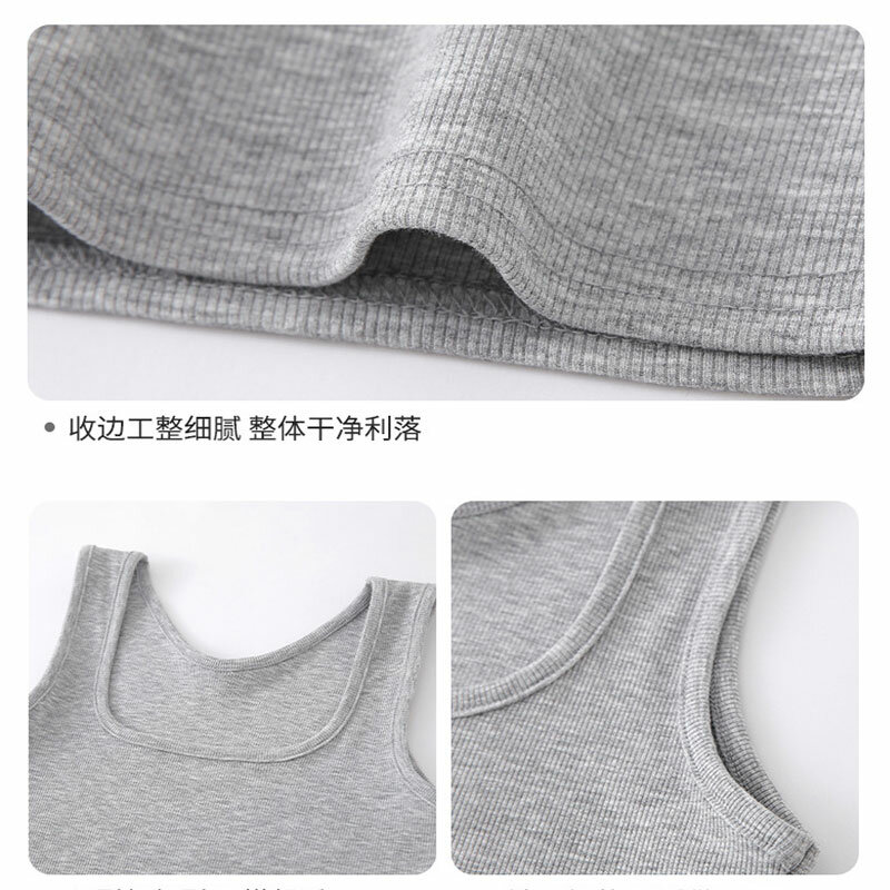 Women Ribbed Tank Top Summer Round Neck Sexy Basic Vest Solid Sleeveless Vest Female Casual Tank Tops Elastic Slim Shirt Tee