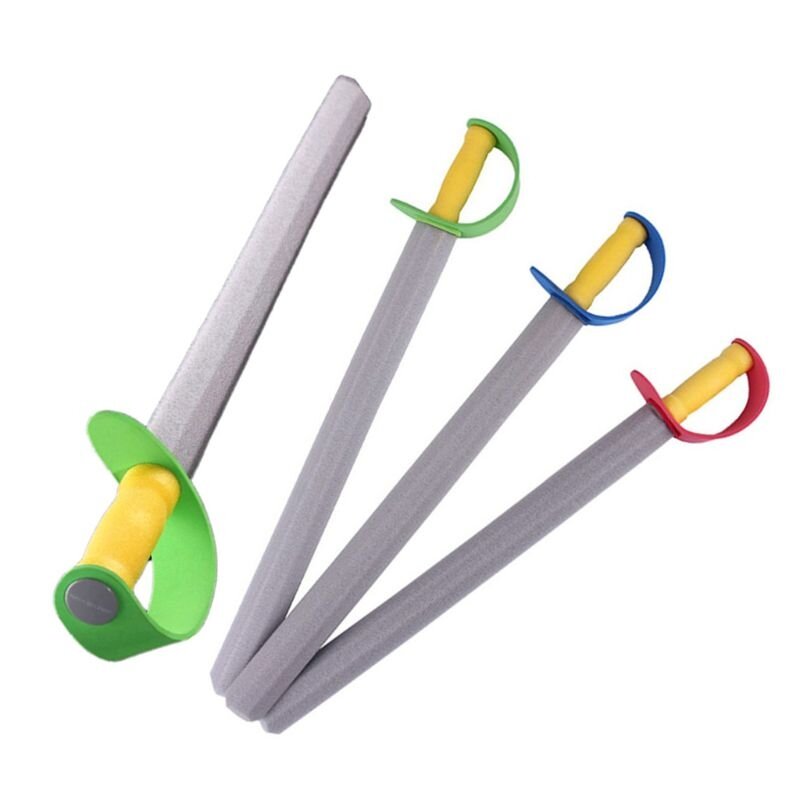4 Pcs Foam Sword Shield Toy Set Cosplay Performance Proops for Kids Pretend Play Fake Sword Warrior Knight Weapons Toys