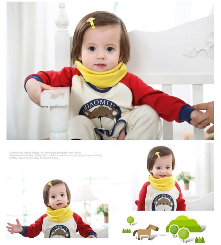 Lenço de algodão coreano infantil, babador, roupas quentes, menino, outono, inverno, novo, acessórios, 22 cores