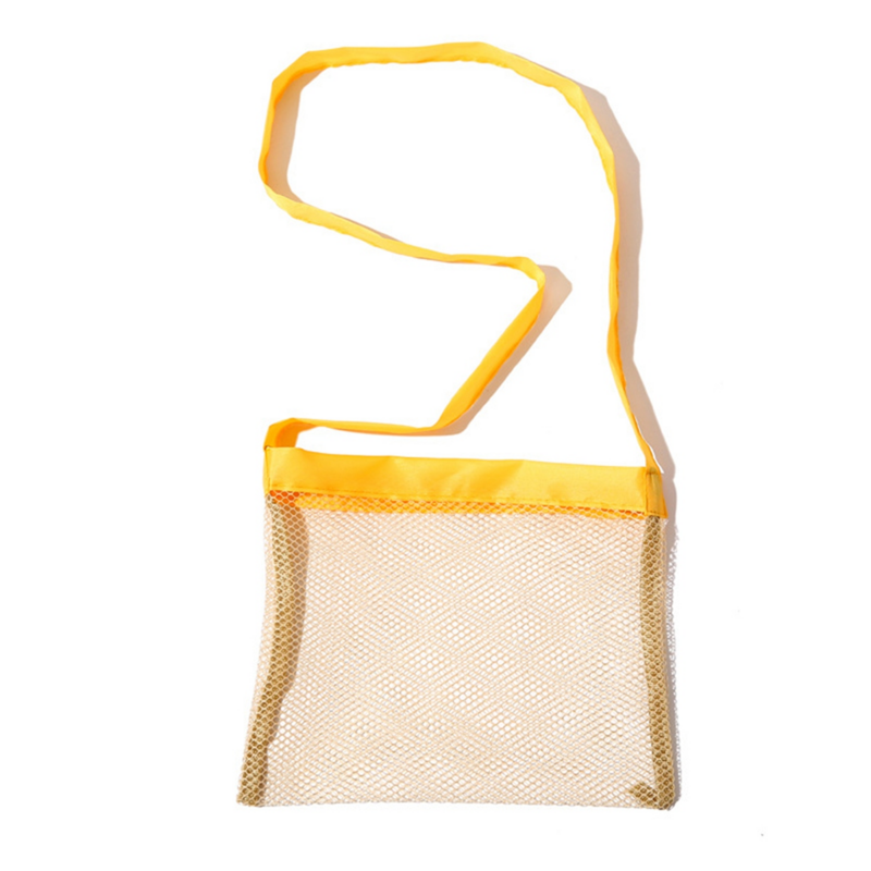 Borsa da spiaggia in rete da 6 pezzi borse da spiaggia per bambini borsa portaoggetti per giocattoli borsa da spiaggia in rete con cinturino da Picnic per nuotare