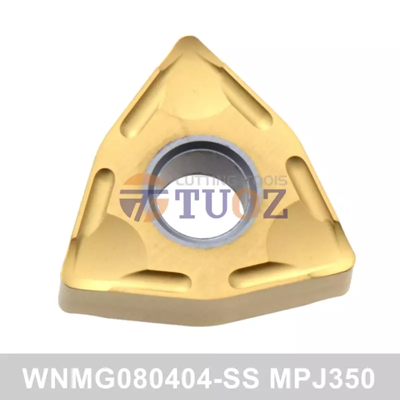 WNMG080404-SS de inserción de carburo, herramientas de torneado, cortador de torno CNC, 100% Original, MPJ350, R0.4, WNMG 080404, 080408 -SS, WNMG0804