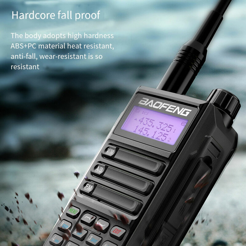 BAOFENG UV-16 PLUS Walkie Talkie Long Range High Power Profesional Handheld Transceiver Dual Band 2 Way Hunting Radios