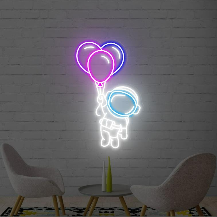 Astronauta LED Neon Sign para Casa, Art Decor Personalizado, Decoração Do Quarto Interior, Decoração Da Parede
