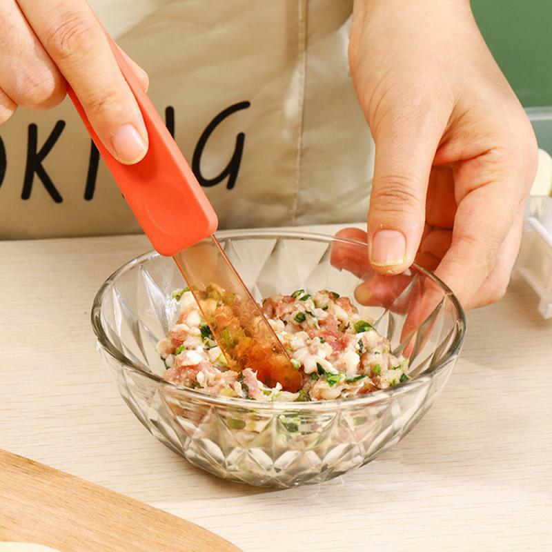 ช้อนบรรจุอาหารมีรูแขวนเกี๊ยวบรรจุเกี๊ยววัสดุเกรดอาหารอุปกรณ์อรรถประโยชน์สำหรับใช้ในห้องครัวที่สะดวก