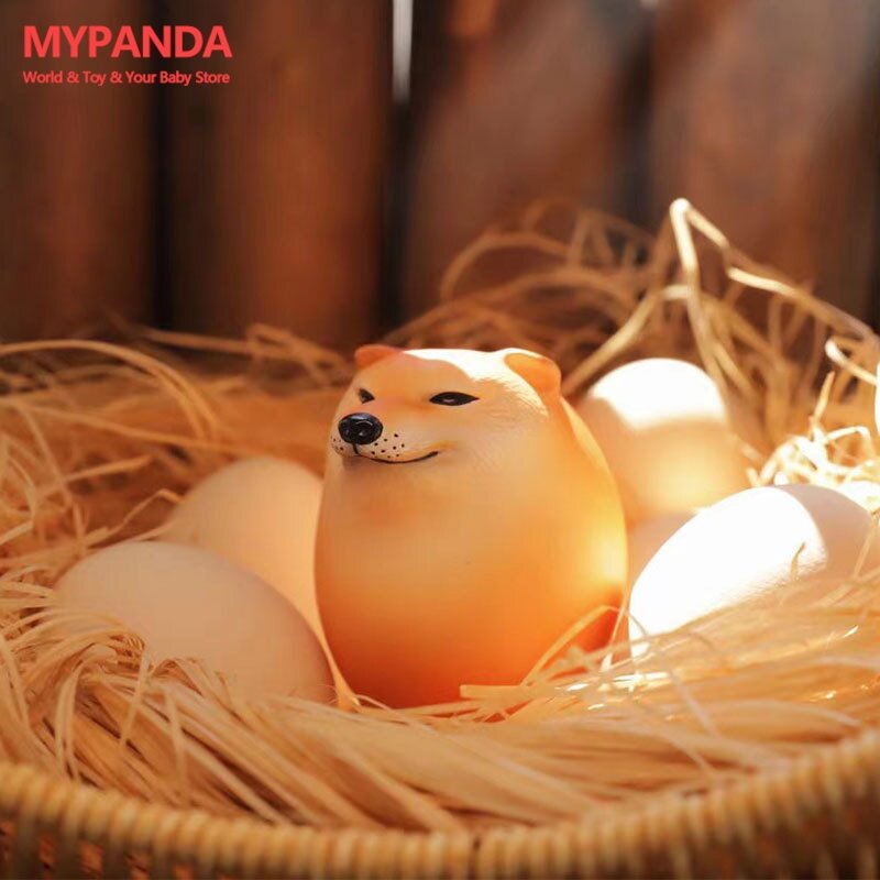 Kreatywne Shiba Inu realistyczne w kształcie jajka PVC dekoracja biurka dekoracje dla psów i jajek do biura domowego zabawne prezenty świąteczne