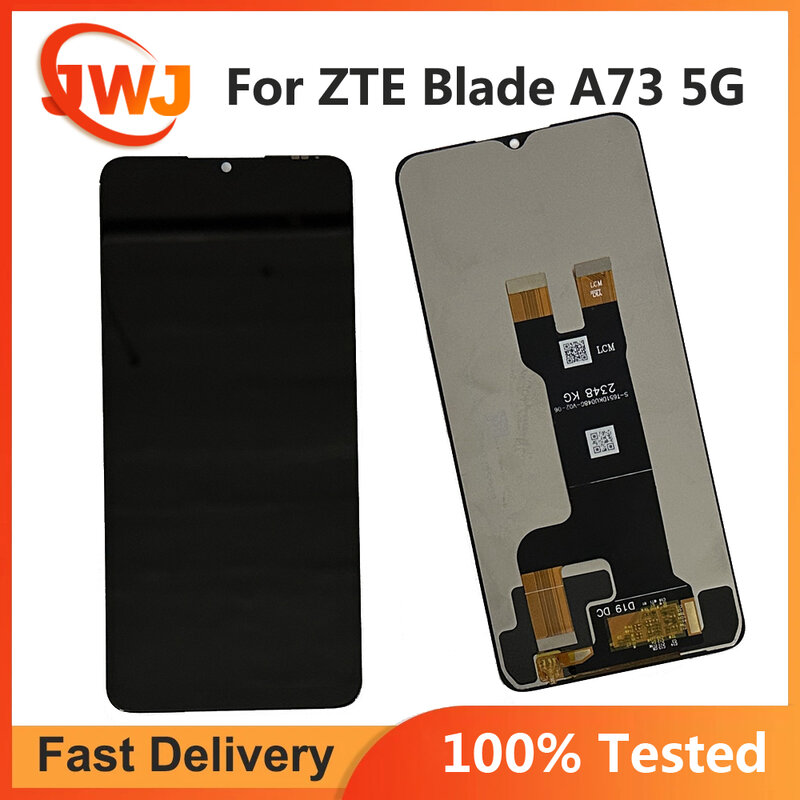 Tela de toque LCD para zte blade a73 5g, 6 polegadas, conjunto combinado, 6 polegadas, com sensor