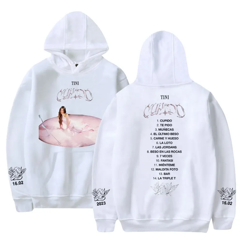 Tini Stoessel Hoodie Cupido Albume Merch Tini Tour Streetwear Heren Dames Sweatshirt Met Capuchon Mode Pullover Kleding