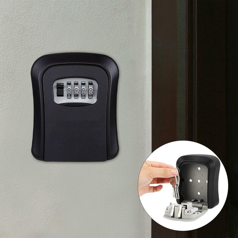 صندوق قفل تخزين مفاتيح خارجي ، منظم مثبت على الحائط لمخزن الشركة