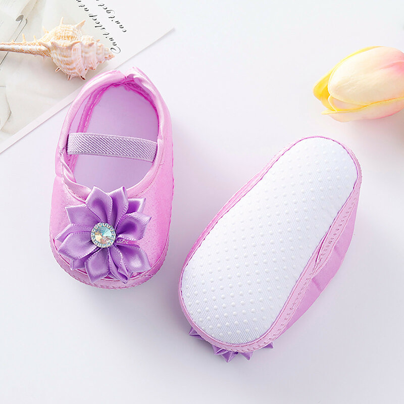 Zapatos suaves para primeros pasos para niñas, zapatillas de princesa con lazo, 2022
