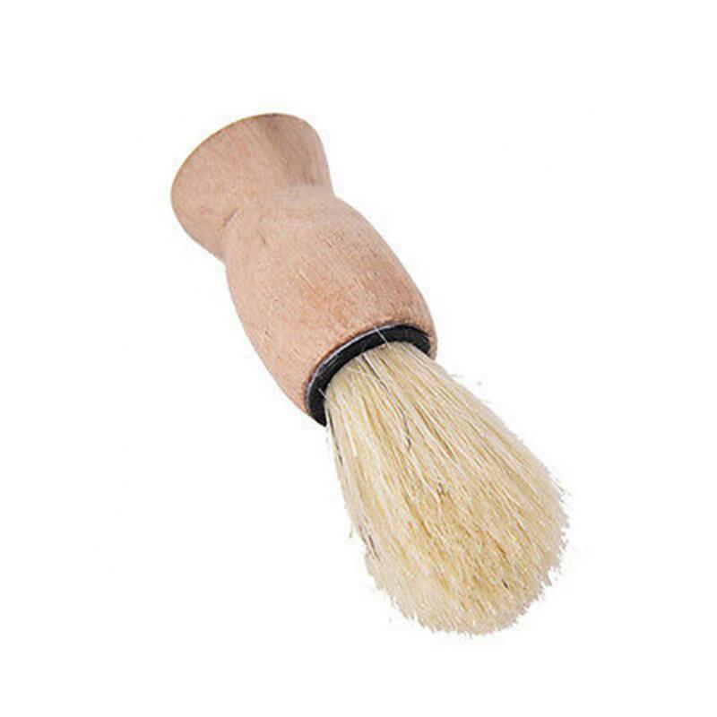 Pennello da barba per barba in pelo di tasso con manico in legno da uomo strumento per la pulizia della barba da barbiere per strumento da barbiere per baffi da salone