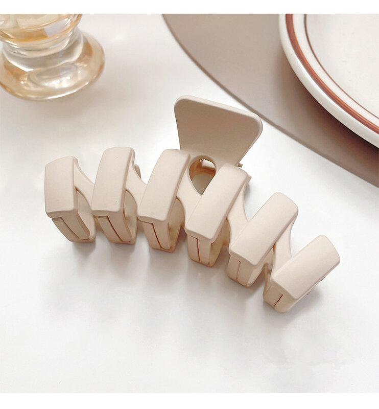 New Fashion Large Various Styles Coffee Color Simple Wild Clip Hairpin Barrettes for Women Girls Accessories Headwear Wholesale