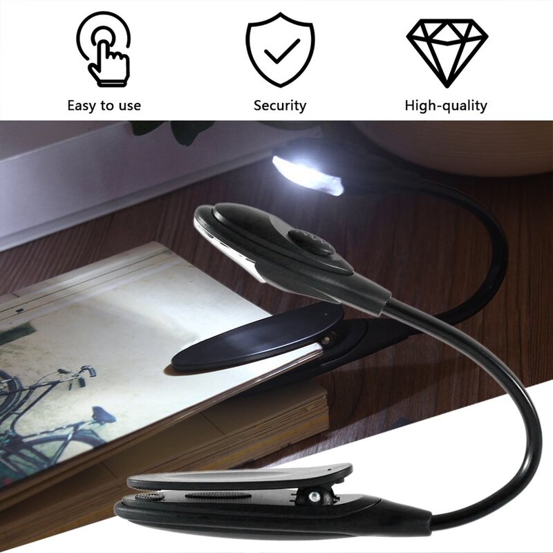 Luce del libro del dormitorio Mini Clip a Led sulla luce di lettura lampada da tavolo portatile cura degli occhi camera da letto lettura luci a LED lampada da tavolo luce notturna