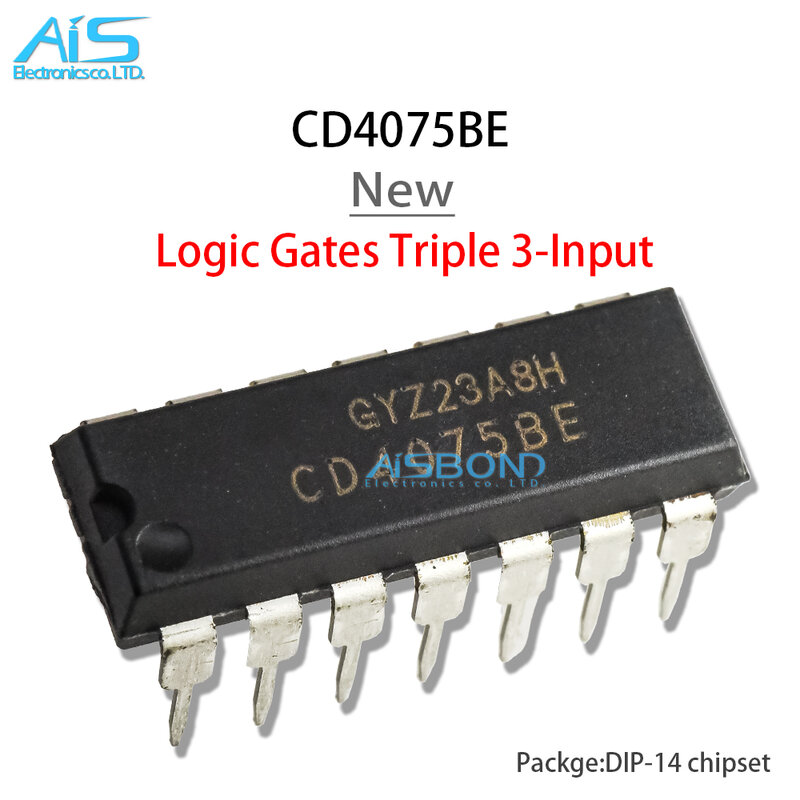 Chip lógico IC de puertas y CMOS, CD4075BE, CD4077BE, CD4078BE, CD4081BE, CD4082BE, CD4093BE, DIP-14, 10 unidades por lote, nuevo