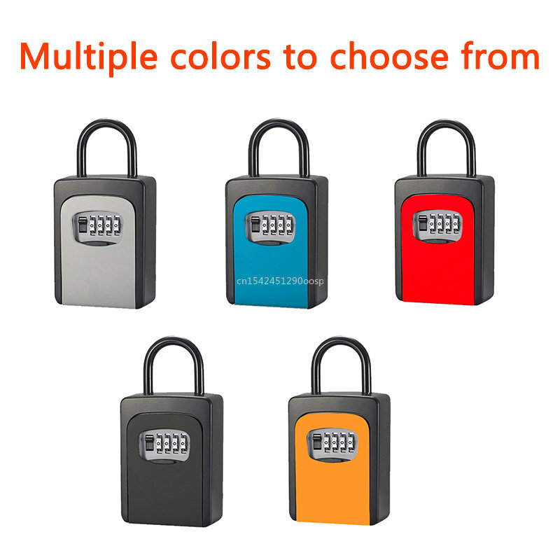 Cassetta di sicurezza a chiave resistente alle intemperie per montaggio a parete chiave in lega di alluminio cassaforte a 4 chiavi a combinazione cassetta di sicurezza per interni ed esterni