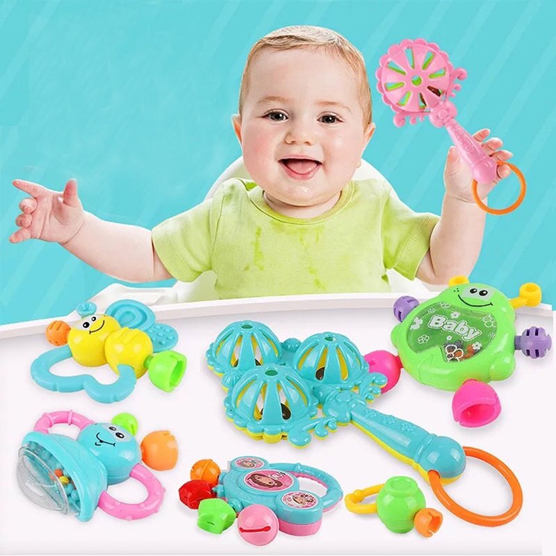 Sonajero sensorial para bebés de 0 a 6 meses, mordedor con música, juguetes de dentición para recién nacidos