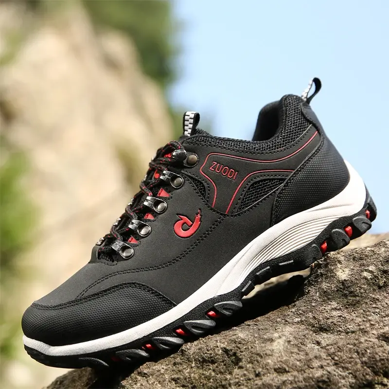 Męskie buty górskie trampki outdoorowe dla podróżna na ramię codzienne buty PU oddychające buty do chodzenia antypoślizgowe sznurowane w rozmiarze 39-48