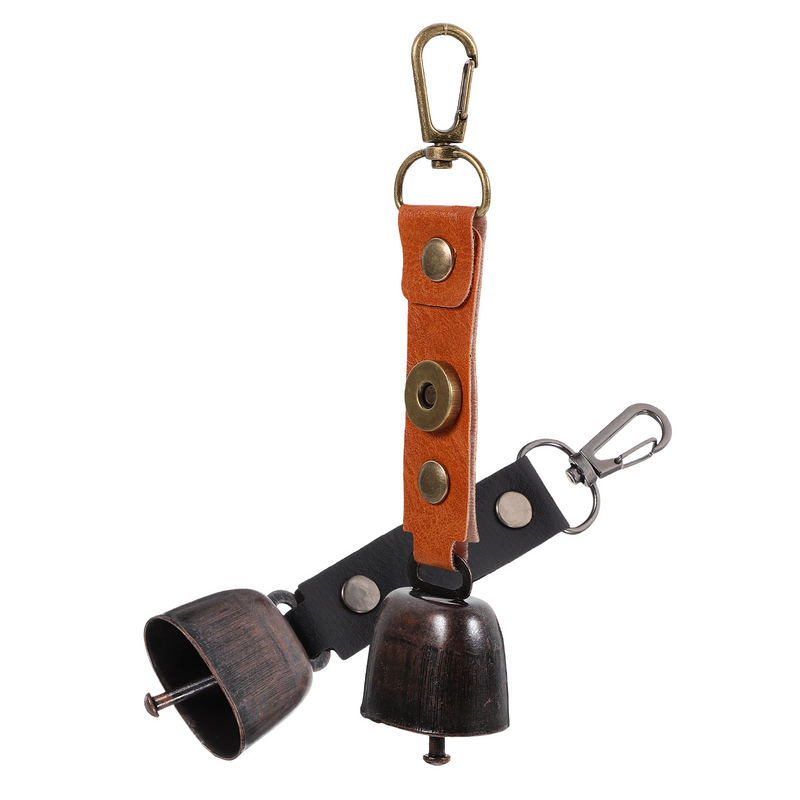 2-częściowy dzwonek do użytku na zewnątrz wisiorek podróżny Camping niedźwiedź dzwonki małe piesze wycieczki dla bydła w stylu vintage