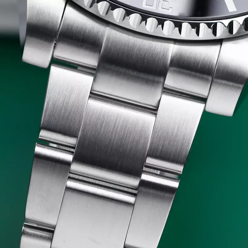 Cronos Sub nurek męski zegarek z białą tarczą ceramiczna ramka szkiełka zegarka 200m wodoodporna, szczotkowana bransoletka L6005 PT5000 automatyczny zegarek