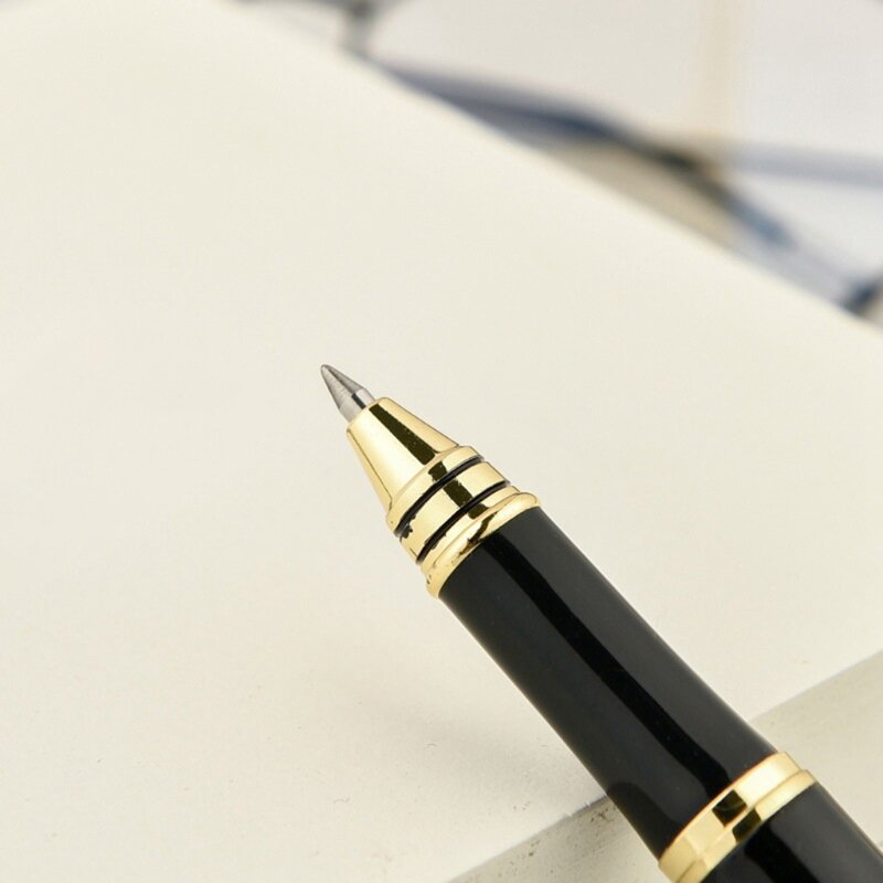 Bolígrafo de firma de Metal de lujo, tinta negra, escritura comercial, oficina, material escolar, papelería LX9A