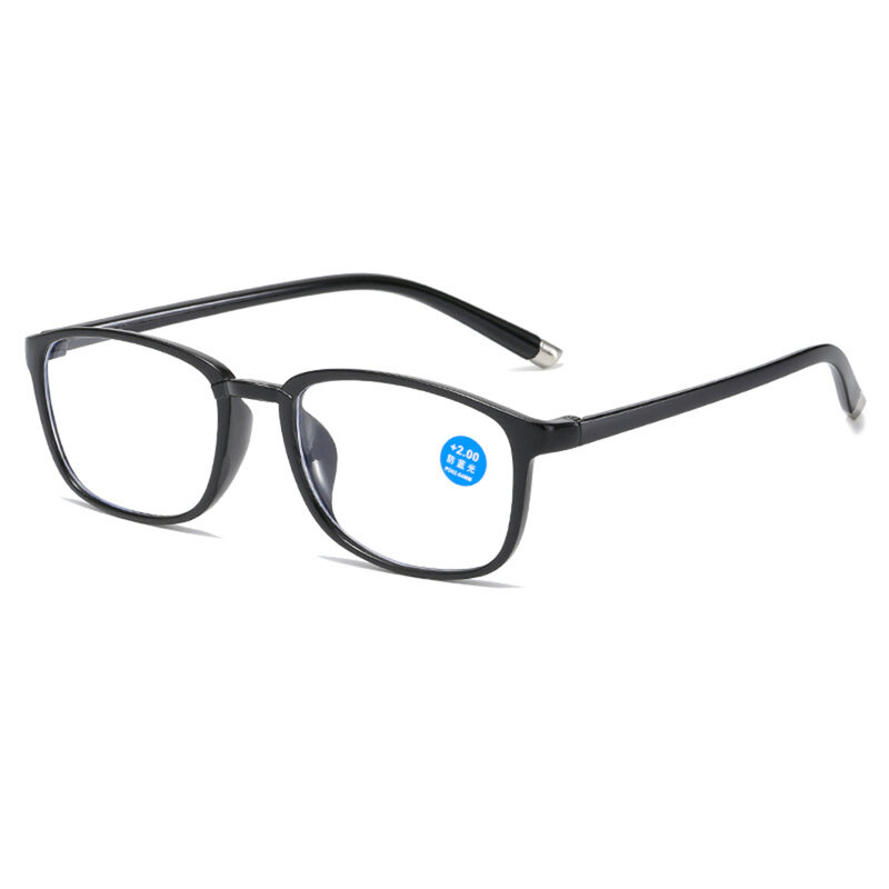 레트로 독서 안경 남녀공용, 타원형 프레임 HD 렌즈, 블루 라이트 방지 노안 안경, 디옵터 + 1.0 + 3.0, 울트라 라이트 Gafas