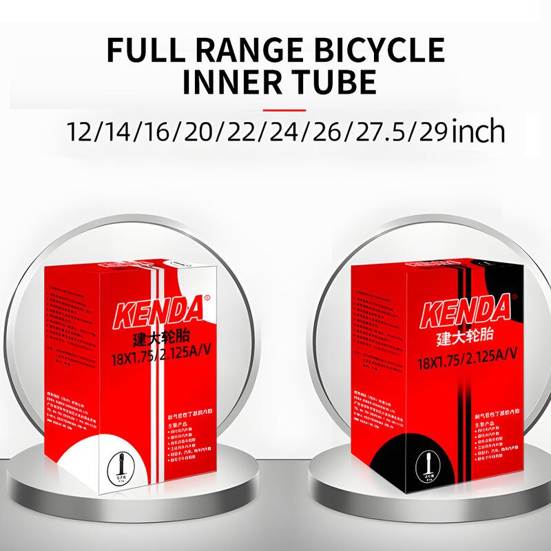 KENDA-tubo interior para bicicleta de montaña, piezas de goma de butilo, Schrader Presta, 12/14/16/18/20/24 pulgadas, 2 piezas