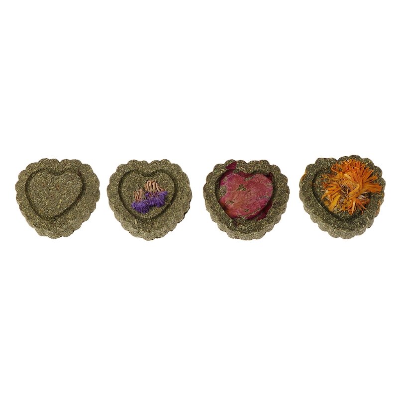 H55A природные шарики в форме сердца из Тимоти, трава, торты, Шиншилла, раньше для маленьких домашних животных, уход за жевательными зубами 2x