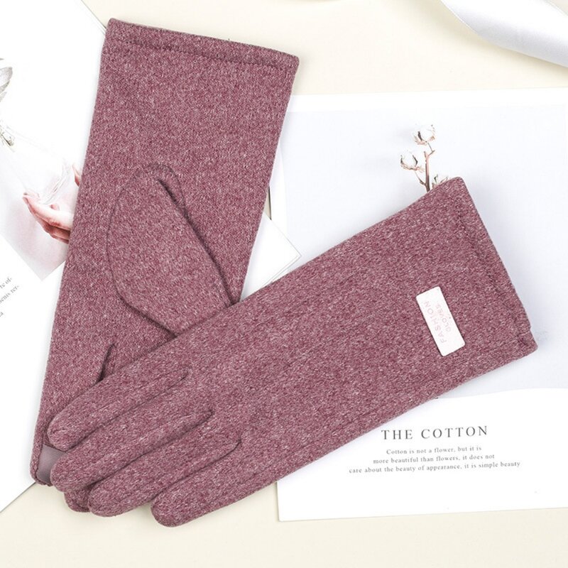 ถุงมือกำมะหยี่แบบสวมนิ้วสองด้าน, ถุงมือถุงมืออุ่นหน้าจอสัมผัสกันลมป้องกันความเย็น