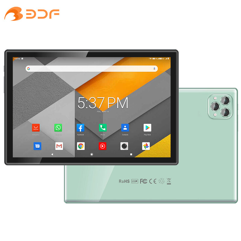 Tableta P50 versión Global de 10,1 pulgadas, ocho núcleos, 8GB de RAM, 256GB de ROM, sistema Android 12, Google Play Dual, 4G, LTE, Wifi Dual