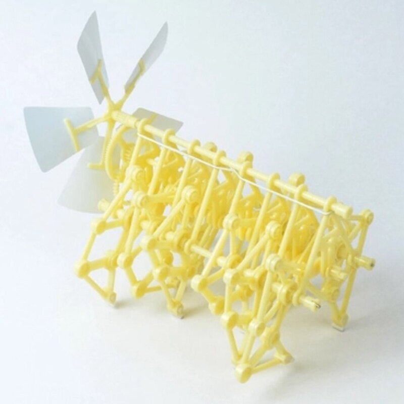 Mini strandbeest modelo de energia eólica besta diy brinquedos educativos feitos à mão experimento ciência brinquedos criança presente aniversário