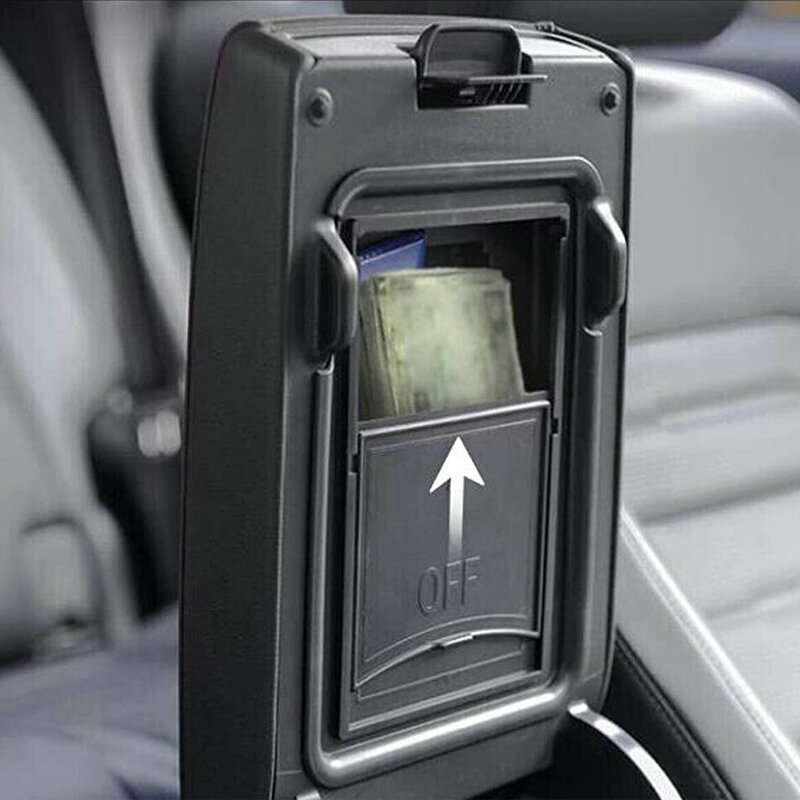 Car Center Console Push-Pull Design Armrest Hidden Insert Storage Box Black ABS Fit For Honda CR-V 2023-2024