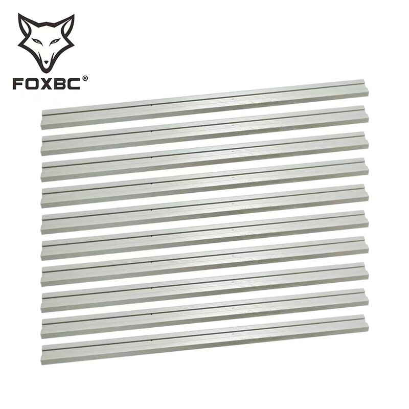 FOXBC-cuchillas cepilladoras HSS, 82mm, para Bosch DeWalt Metabo Makita Trend y Elu, accesorios para herramientas eléctricas de carpintería, 3-1/4 ", 10 piezas