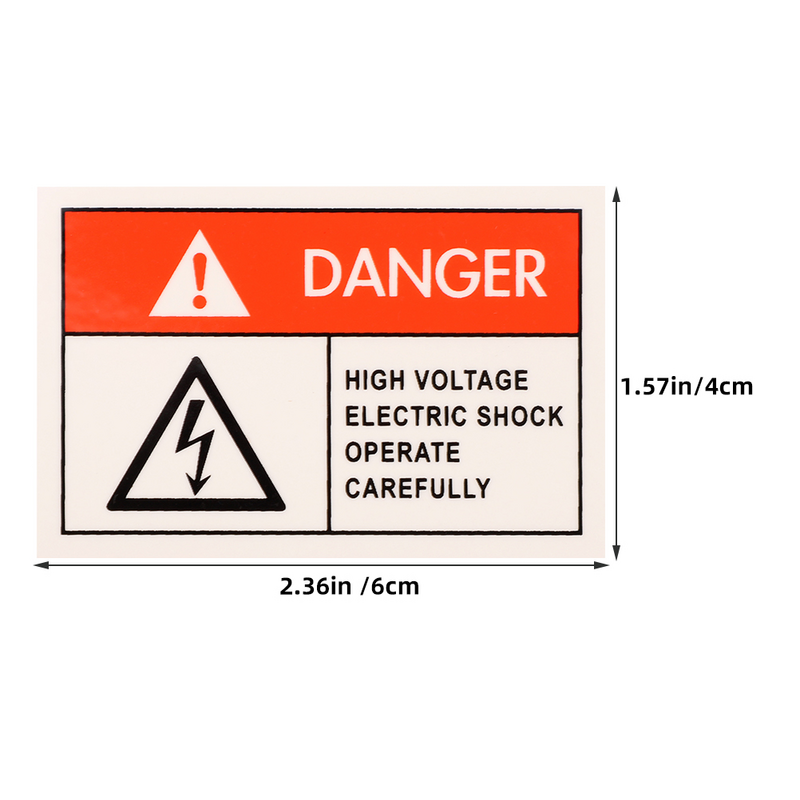 Etichette Anti-elettriche per etichette da 8 pezzi etichette per scosse elettriche per avvertenza etichette per ammortizzatori Anti-avvertimento Pp High