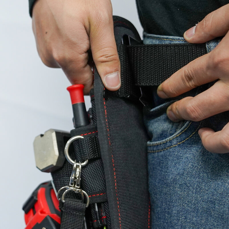 KUNN bolsa de herramientas pequeña con Clip para cinturón, Mini funda organizadora de herramientas de mantenimiento, Tanga de cinta eléctrica, Clip de cinta métrica