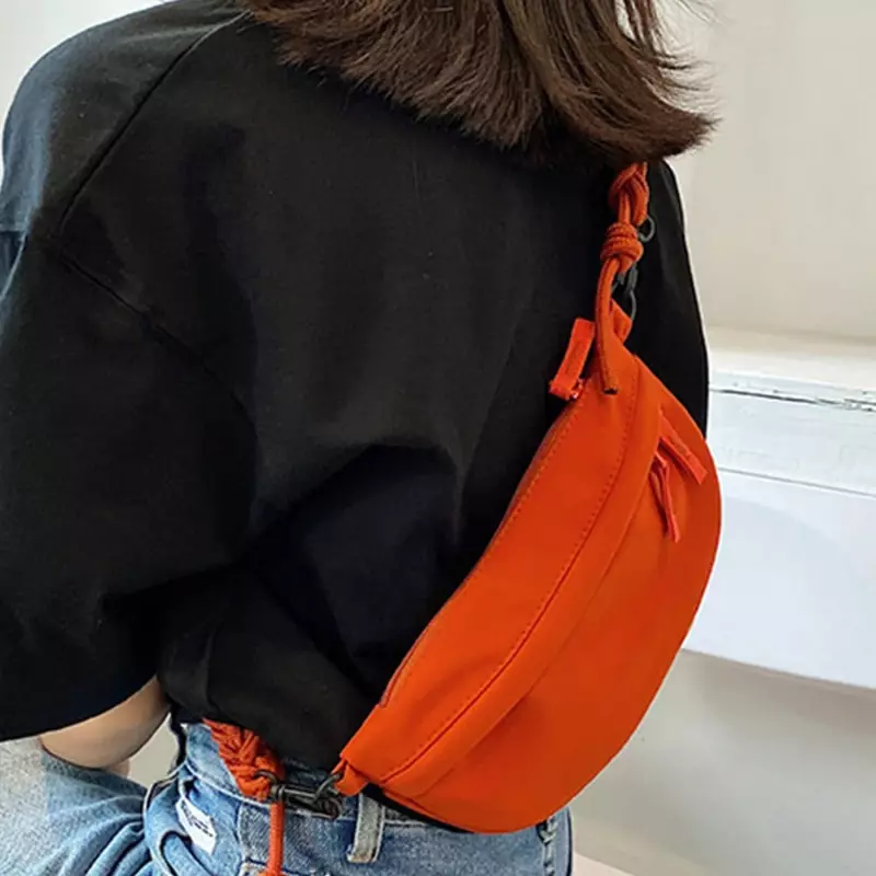MJ-04 borsa a tracolla da donna Casual Solid Zipper Chest Pack Fashion Simple Handbag
