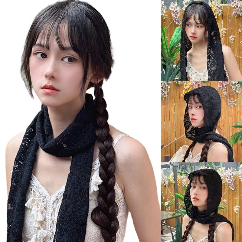 Driehoek Kanten Sjaal Haarbanden voor Vrouwen Meisje Haarbandana's Decoraties Etnische Hoofdband Vrouwen Hoofddeksel Exotische