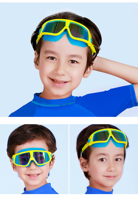 Gafas impermeables para niños y niñas, lentes profesionales antiniebla para natación, equipo de buceo