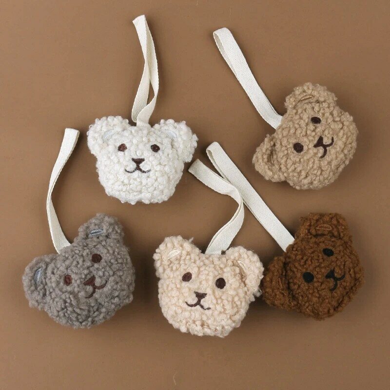 Clip para chupete bebé, colgante cadena, soporte con pinza para chupete en forma oso decoración