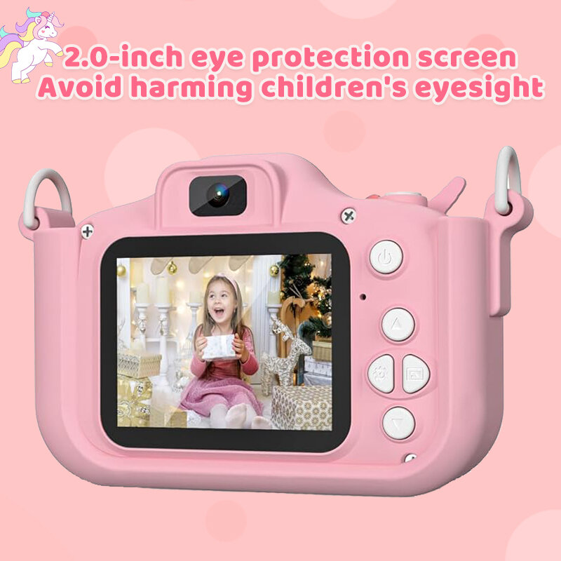 미니 어린이 카메라 장난감, 귀여운 디지털 카메라 장난감, 레코드 라이프 카메라, 소년 소녀 최고의 선물, HD 1080P, 2.0 인치