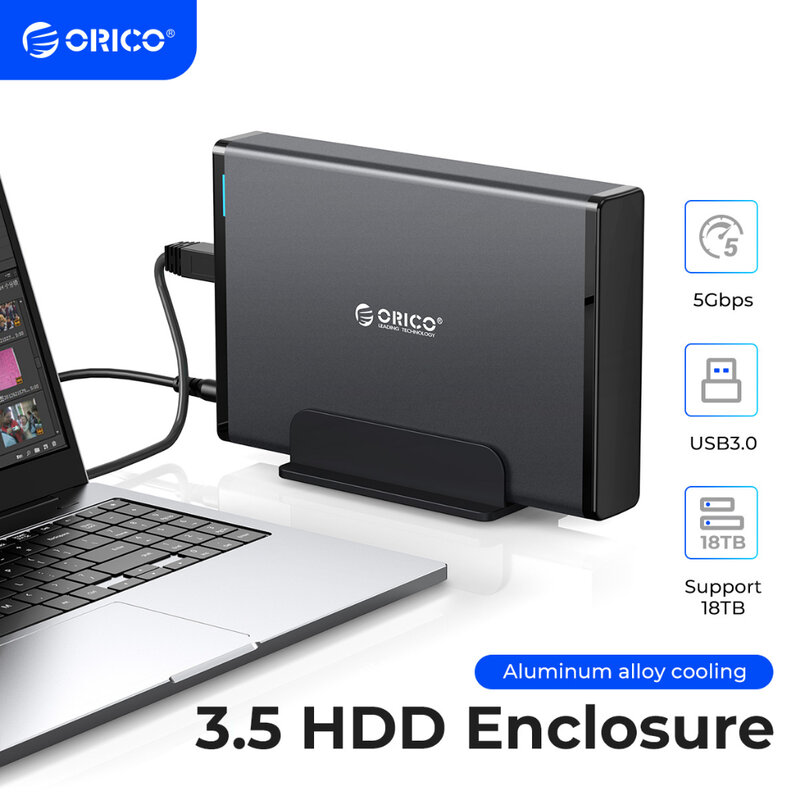 ORICO 3.5 ''HDD Case SATA a USB 3.0 adattatore custodia per disco rigido esterno per 2.5" 3.5 "SSD Disk HDD Case per PC