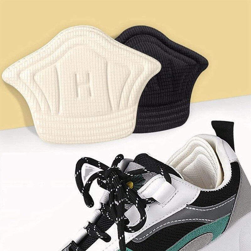 Almohadillas de parche para el talón para mujer, plantillas de zapatos deportivos de tamaño ajustable, pegatinas traseras, antidesgaste, almohadillas protectoras para el cuidado de los pies, 1/5 pares