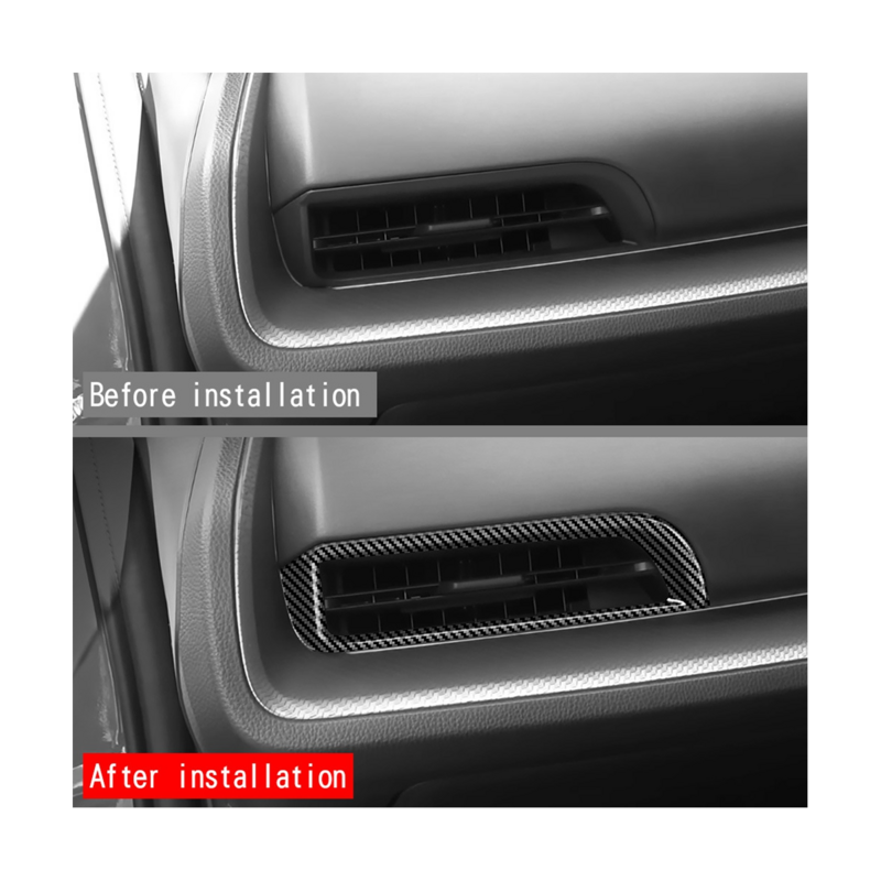 Fibra de carbono Front Dashboard Side Air Outlet, saída de ar esquerda e direita, acessórios para Toyota Prius 60 Series, 2022, 2023