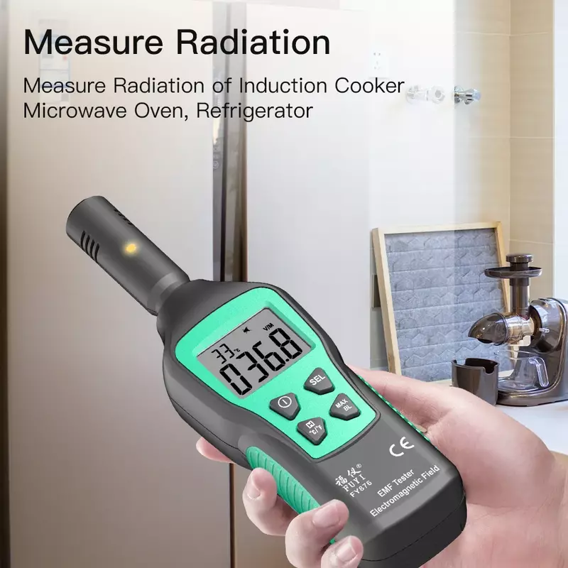 Detektor Radiometer genggam, alat pengukur gelombang presisi tinggi rumah tangga, detektor radiasi magnetik elektrik