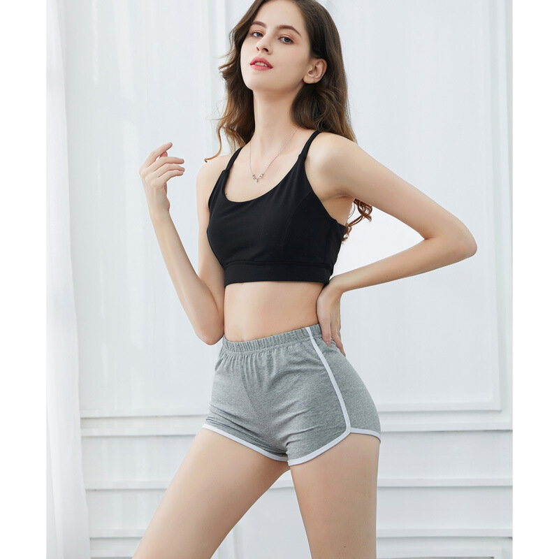 Vrouw Sexy Open Kruis Shorts Broek Sport Gym Leggings Koreaanse Ademende Verborgen Ritsen Mini Hotpants Crotchless Clubkleding